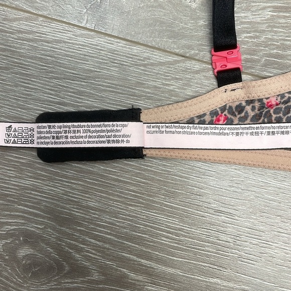 Victoria’s Secret Push-Up Bra Cheetah Rose Animal Print 34D - Picture 11 of 15